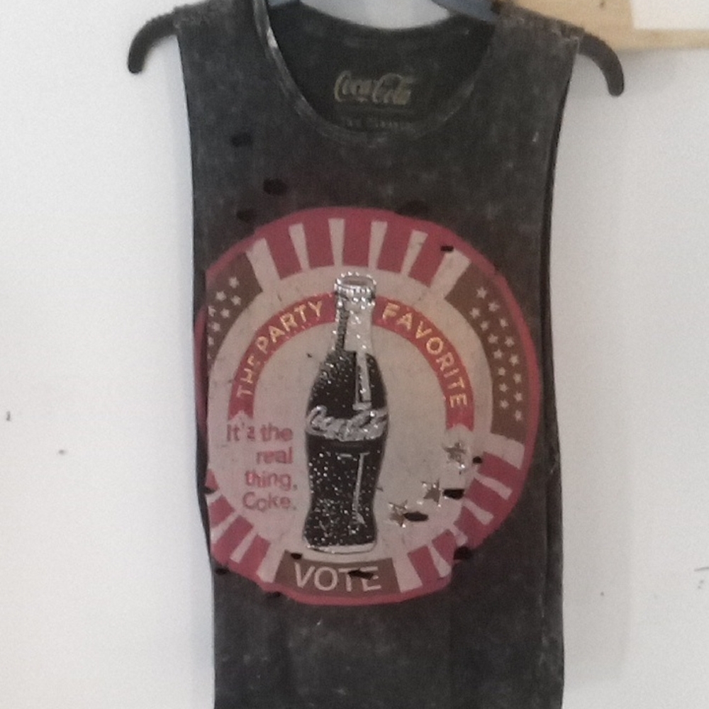 Coca-Cola Vintage Black Tank with Red Graphic